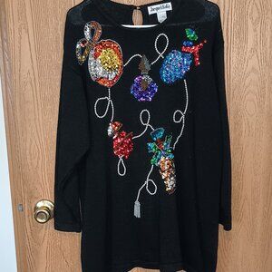 Vintage Jacque & Koko Women's Sequin Sweater Size 14/16